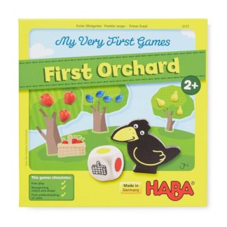 Spill for de minste. Mitt første spill. Frukthagen. First Orchard. Fra Haba. Alder: Fra 2 år. Kråkespillet.