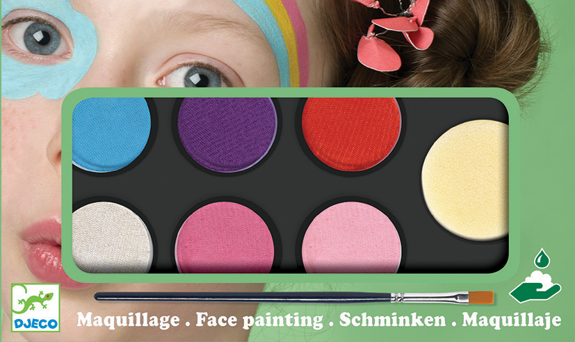 Ansiktsmaling med 6 farger i pastell - Djeco