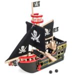 Piratskip i solid treverk - Le Toy Van - Sjørøverskip i tre julegave til 3 åring