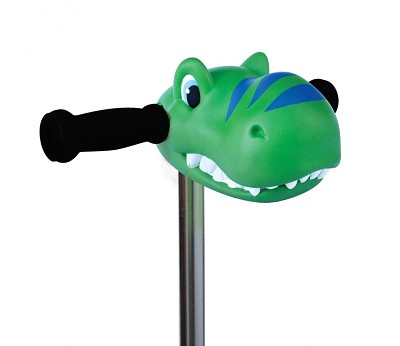 Dyrehode til barnesykkel, grønn dinosaur - Scootaheadz