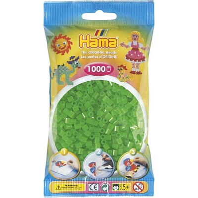 Perler, Midi 1000 stk - Neon grønn - Hama