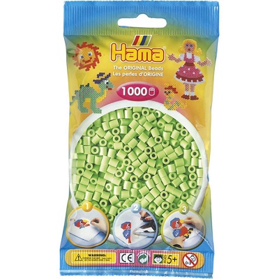 Perler, Midi 1000 stk - Pastell grønn - Hama