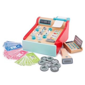Kasseapparat i tre med tilbehør – New Classic Toys