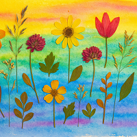 kollasj blomster