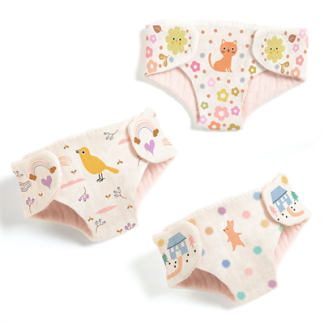 Dukkebleier 3 Nappies – Djeco