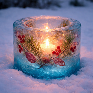 Islykt med farge laget med konditorfarge og naturmaterialer